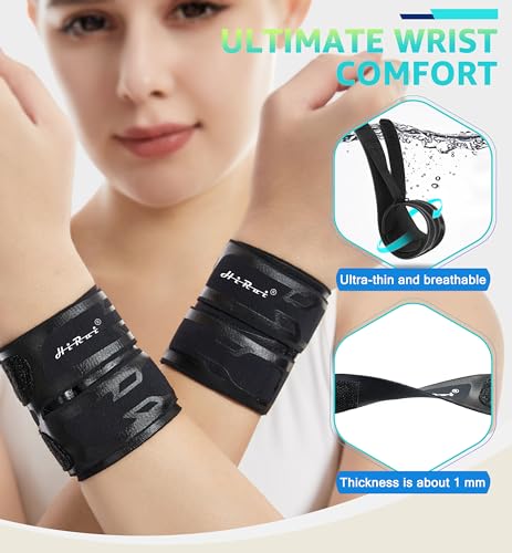 Wrist Brace for TFCC Tears - Ultra-Thin Compression Support - Black, 1 Pack