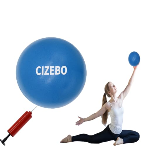 6 Inch Blue Pilates Ball with Air Pump - Small Exercise Ball