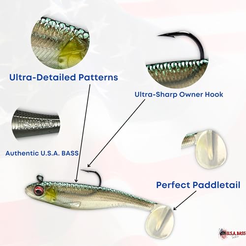 USA Bass Tackle Patriot Shad 1/2oz 3.5
