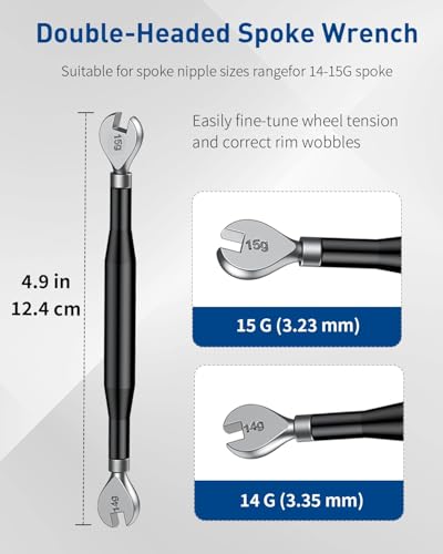Bike Spoke Wrench Tool Kit with Tire Levers - 8 PCS