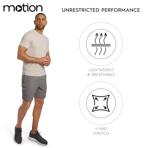 Motion Men's Slim Fit Tee Active Performance T-Shirt - Medium / Bone