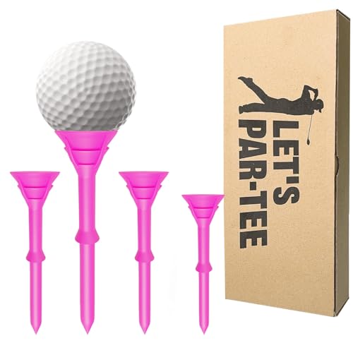 Unbreakable Pink Golf Tees - 3 1/4 Inch, 25 Pcs