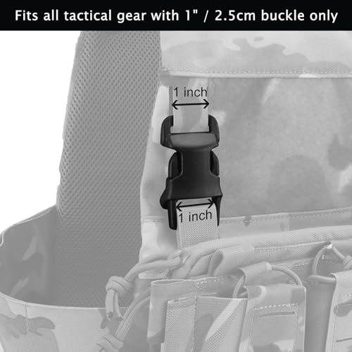 1-Inch Quick Release Buckles for Tactical Vests & Bags - Black