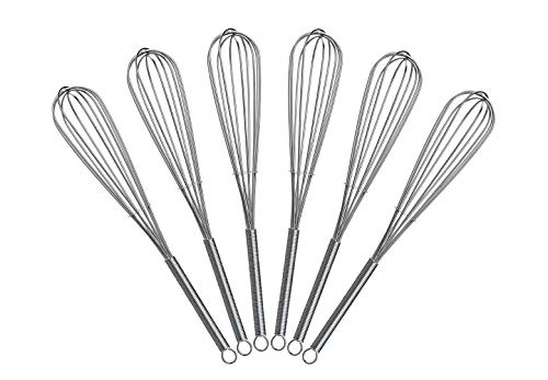 8-Inch Mini Whisk Set - 6 Pack of Stainless Steel Whisks