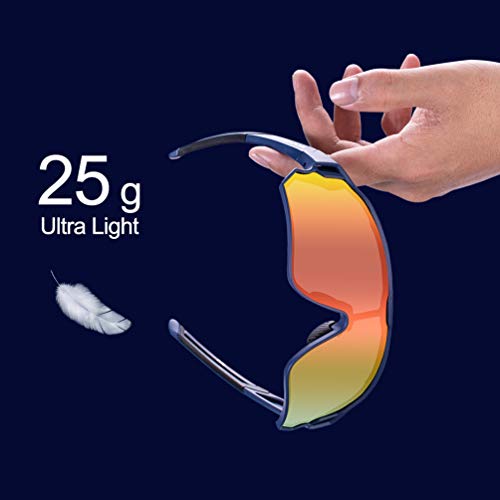 Polarized Sports Sunglasses with UV400 Protection for Cycling & Running