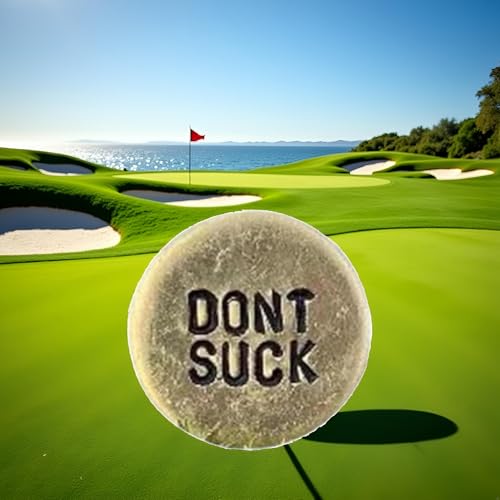 Funny Golf Ball Marker with Hat Clip - Don't Suck