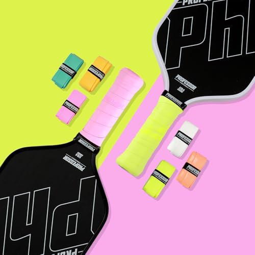Pickleball Paddle Overgrip Tape - Max Tacky, 6-Pack Neon Glow