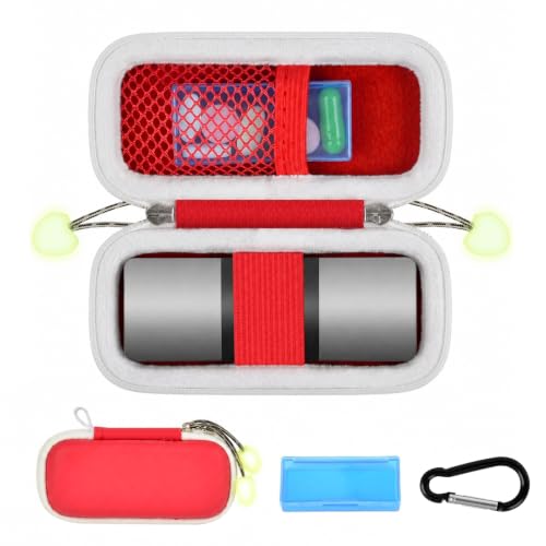 EKG Monitor Case for KardiaMobile 1-Lead, 6L, 6L Max - Red + Pill Box