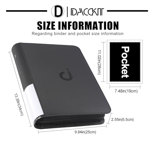 D DACCKIT Comic Binder with Sleeves - Holds 24 Comics, Classic Black