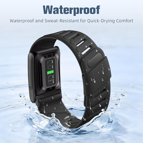 Whoop 5.0 Sport Band - Breathable Waterproof Silicone Strap - Black