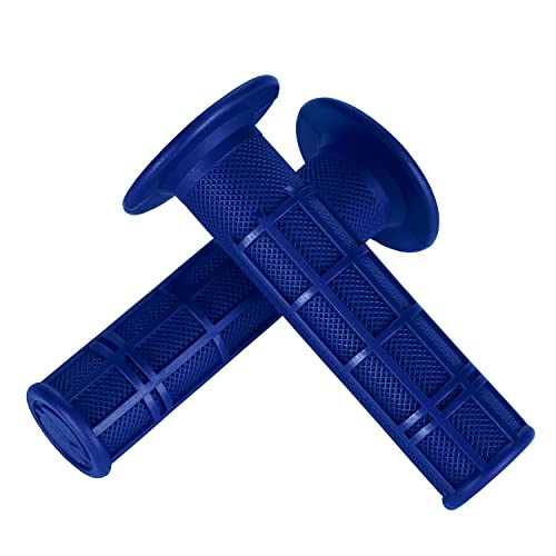 Universal 7/8'' ATV Handlebar Grips - Soft Rubber - Blue