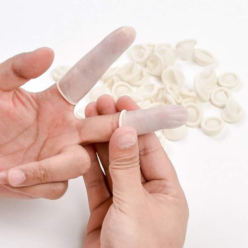 Disposable Latex Finger Cots - Medium Anti-Static Protectors, 150 Pcs - 100g