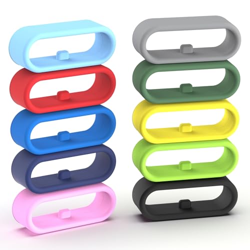 20mm Silicone Watch Band Keeper Loops - 10 Colors