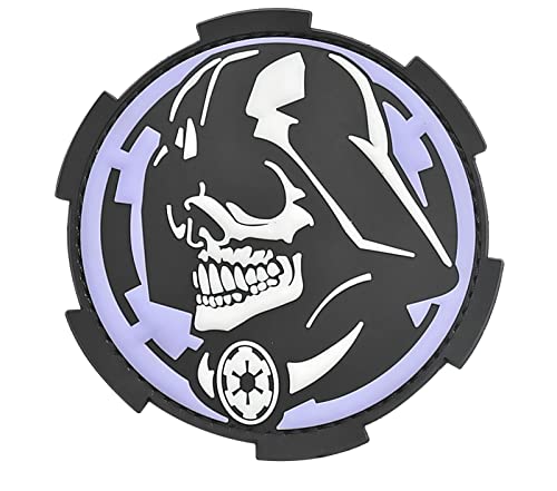 Tactical PVC Rubber Morale Patch - 3.74in - Violet