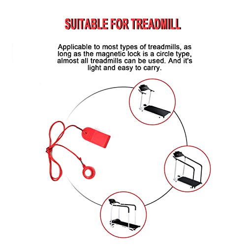 Universal Magnetic Treadmill Safety Key - Emergency Stop Replacement Switch
