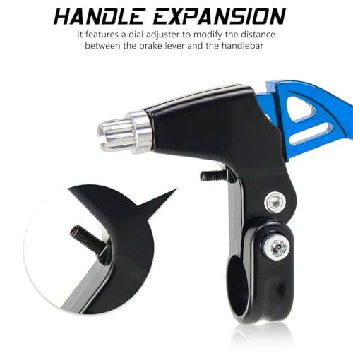 V-Type Bike Brake Set - Front & Rear MTB Brakes, Blue - 1 Pair