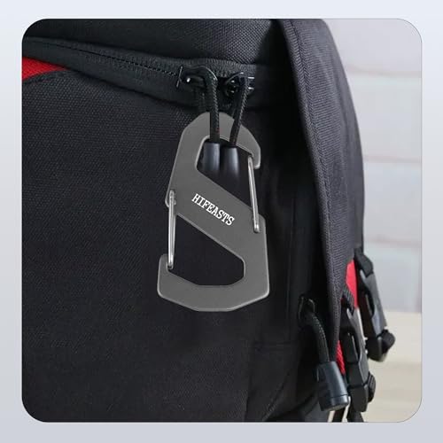 S-Shaped Aluminum Carabiner Clip - Gray Double-Head Hook