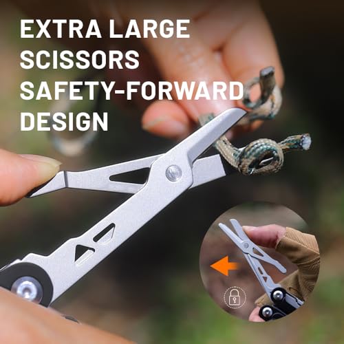 17-in-1 Stainless Steel Multi-Tool with Pliers, Folding Knife & Belt Clip