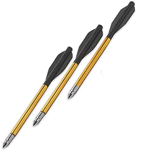 36 Pack 6.5-Inch Aluminum Pistol Crossbow Bolts for 50-80LB Crossbows