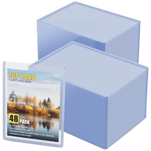 Card Sleeves - 3" x 4" Hard Plastic Protectors for 48 Cards