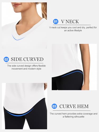 Moisture-Wicking Women's V-Neck Short Sleeve Workout Shirt