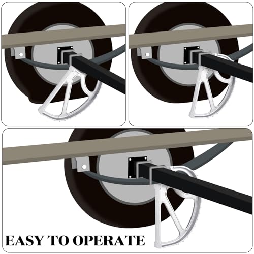 Gisafai Easy Lift Trailer Jack for 8-16 inch Wheels — Aluminum Boat Trailer Jack 2 Ton