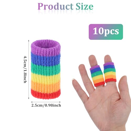 Compression Finger Sleeves - 10 PCS Breathable Finger Protectors for Arthritis, Knitting, Sports