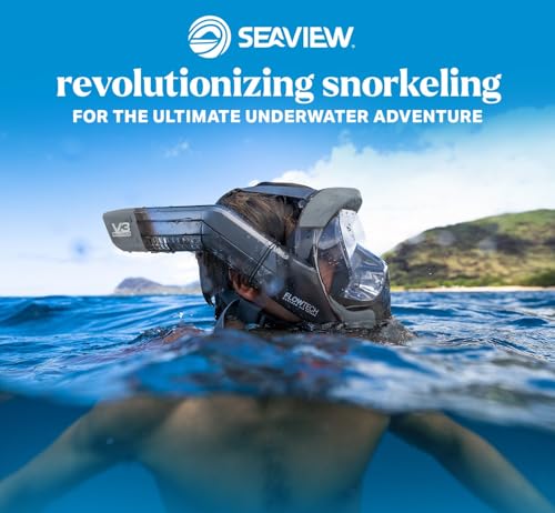 Full Face Snorkel Mask for Adults - Seaview 180 V3 Stealth Medium