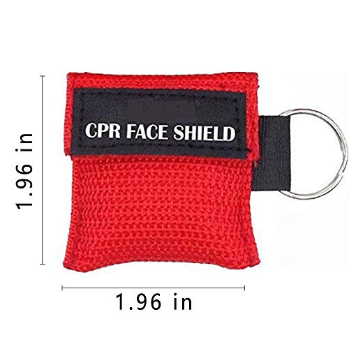 5-Pack CPR Face Shield Masks with Keychain for First Aid