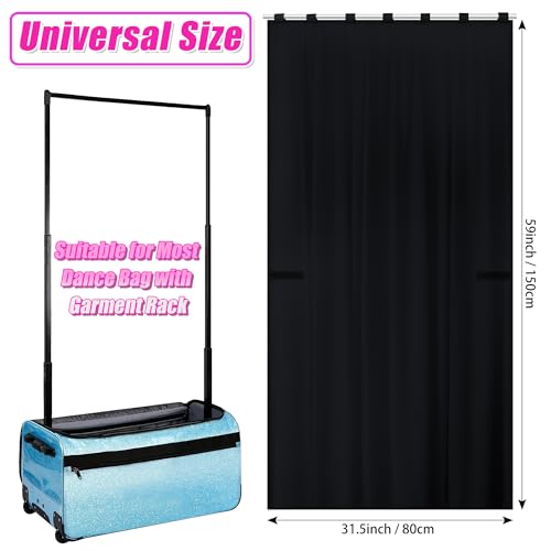 UYEDUJZ Black Privacy Curtain for Dance Bag & Suitcase, Quick Change Screen