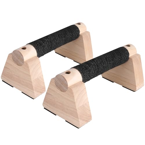 Solid Oak Wooden Parallettes Bars for Calisthenics Training
