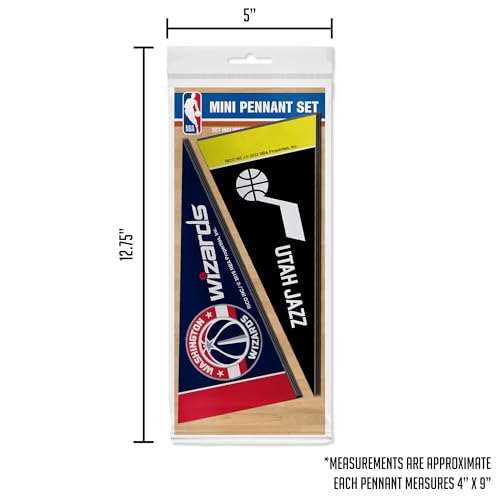 NBA Mini Pennant Set - 4" x 9" Felt Team Decorations