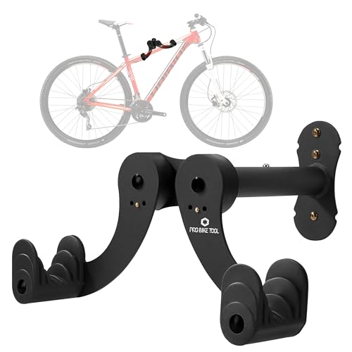 Bike Rack Wall Mount for Garage - Adjustable Horizontal Storage - Black