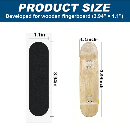 20-Pack Fingerboard Grip Tape, Precut Black Foam Tape for Finger Skateboards