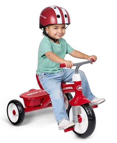 Toddler Tricycle Red Rider Trike - Ages 2.5-5, Quiet Ride Wheels