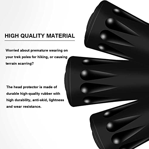 Trekking Pole Tips - Replacement Rubber Tips for Hiking & Walking Sticks