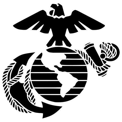 US Marine Emblem Vinyl Decal Stickers - Set of 2, 3 Inch
