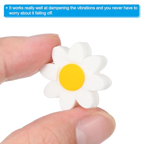Tennis Racket Dampeners - Soft Silicone Vibration Dampeners - White