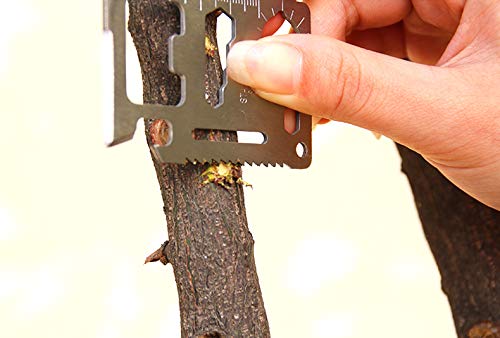 11-in-1 Stainless Steel Survival Multi-Tool Card - Compact EDC Wallet Tool