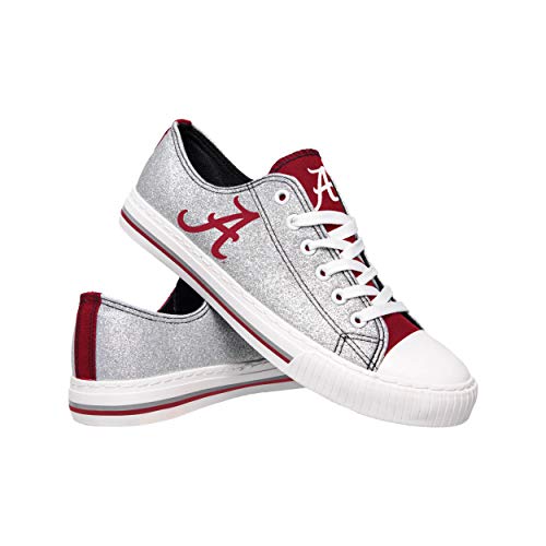 NCAA Team Logo Glitter Low Top Canvas Sneakers for Women