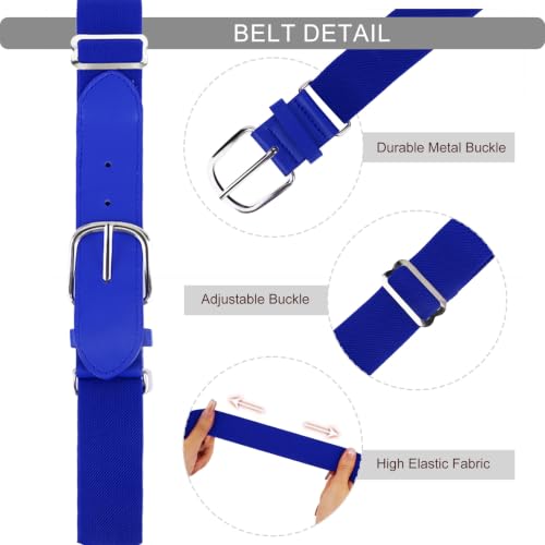 Baseball & Softball Socks and Belt Combo Set - Large Blue