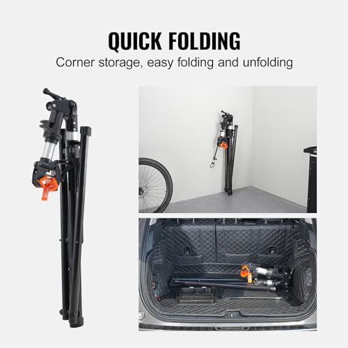 Heavy-Duty Adjustable Bike Repair Stand with Magnetic Tool Tray