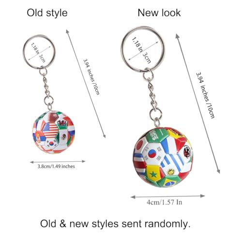 Football Keychain - National Flags Soccer Ball Keychain
