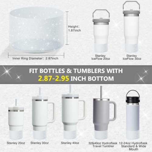 Bling Silicone Protective Boot for Tumblers - Clear, Fits 12-40oz