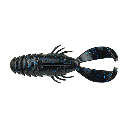 PowerBait Crash Craw Soft Bait - 4 1/4" Black Blue Fleck