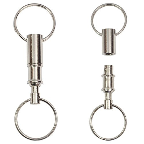 5 Pack Detachable Pull Apart Key Rings - Quick Release Keychains