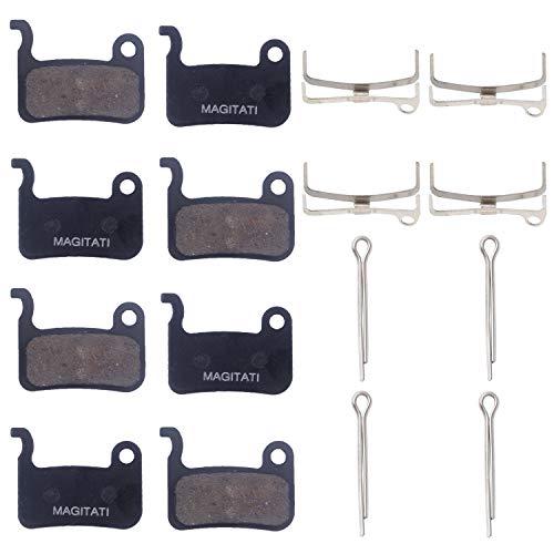 Organic Resin Bicycle Disc Brake Pads - 4 Pairs for Shimano