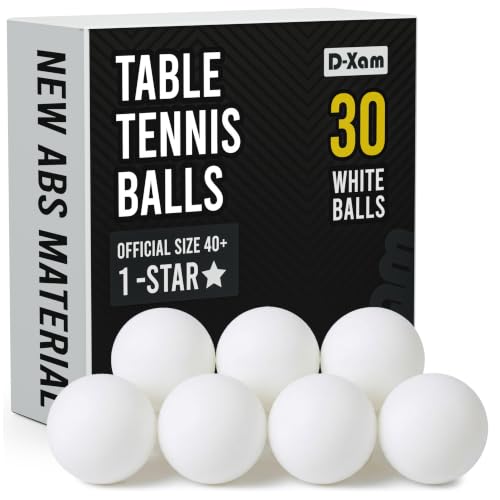 Professional 1-Star White Ping Pong Balls - 30 Pack Bulk