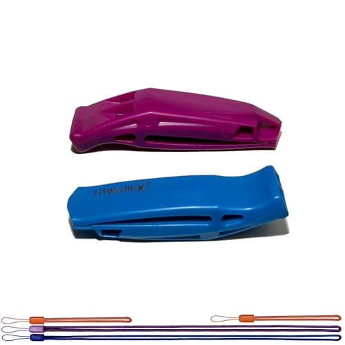 Emergency Whistle with Lanyard - Blue & Purple