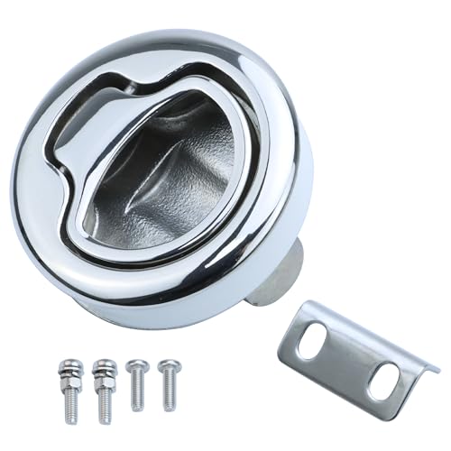 Pvrud Marine Grade 316 Stainless Steel Boat Slam Latch Non-Lock 2-Inch Deck Hatch Handle